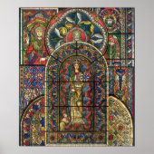 architectuur, Glas in lood kerkvenster Poster (Voorkant)