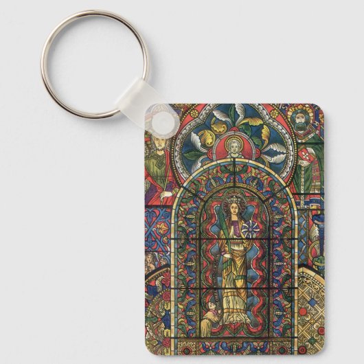 architectuur, Glas in lood kerkvenster Sleutelhanger (Voorkant)