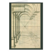  architectuur, het Perspectief van de Kolommen van (Voorkant)