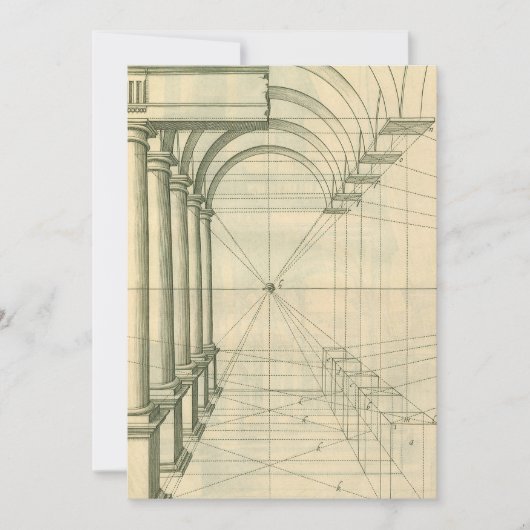  architectuur, het Perspectief van de Kolommen van (Voorkant)