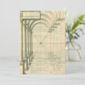  architectuur, het Perspectief van de Kolommen van (Staand voorkant)