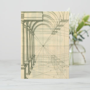 architectuur, het Perspectief van de Kolommen van