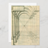  architectuur, het Perspectief van de Kolommen van (Voorkant / Achterkant)