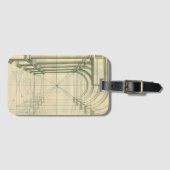  architectuur, het Perspectief van de Kolommen van Bagagelabel (Voorkant (horizontaal))