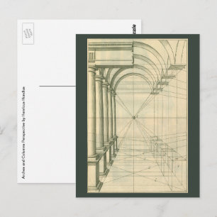 architectuur, het Perspectief van de Kolommen van Briefkaart