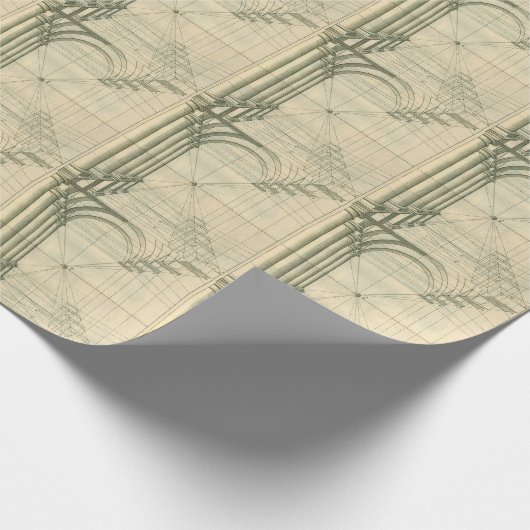  architectuur, het Perspectief van de Kolommen van Cadeaupapier (Hoek)