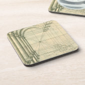 architectuur, het Perspectief van de Kolommen van Drankjes Onderzetter (Linkerzijde)