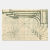  architectuur, het Perspectief van de Kolommen van Inpakpapier Vel (Voorkant 2)