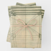 architectuur, het Perspectief van de Kolommen van Inpakpapier Vel (In situ)