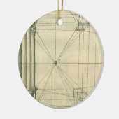 architectuur, het Perspectief van de Kolommen van Keramisch Ornament (Links)