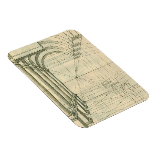  architectuur, het Perspectief van de Kolommen van Magneet (Rechterzijde)