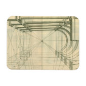 architectuur, het Perspectief van de Kolommen van Magneet (Horizontaal)