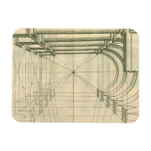  architectuur, het Perspectief van de Kolommen van Magneet (Horizontaal)