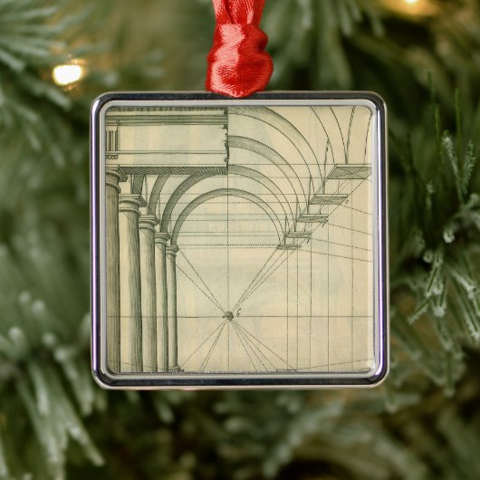 architectuur, het Perspectief van de Kolommen van Metalen Ornament (Boom)