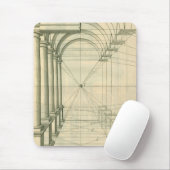 architectuur, het Perspectief van de Kolommen van Muismat (Met muis)