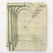  architectuur, het Perspectief van de Kolommen van Muismat (Voorkant)