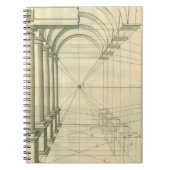  architectuur, het Perspectief van de Kolommen van Notitieboek (Voorkant)