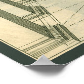 architectuur, het Perspectief van de Kolommen van Poster (Hoek)