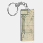  architectuur, het Perspectief van de Kolommen van Sleutelhanger (Voorkant Links)