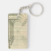  architectuur, het Perspectief van de Kolommen van Sleutelhanger (achterkant)