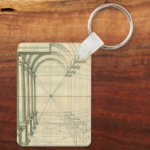 architectuur, het Perspectief van de Kolommen van Sleutelhanger (Achterkant)