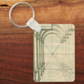  architectuur, het Perspectief van de Kolommen van Sleutelhanger (Voorkant)