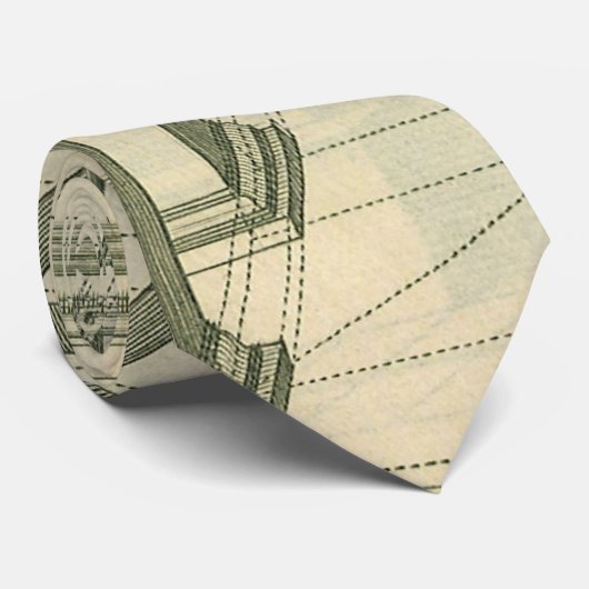 architectuur, het Perspectief van de Kolommen van Stropdas (Opgerold)