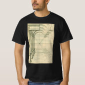 architectuur, het Perspectief van de Kolommen van T-shirt (Voorkant)