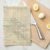  architectuur, het Perspectief van de Kolommen van Theedoek (Quarter Fold)