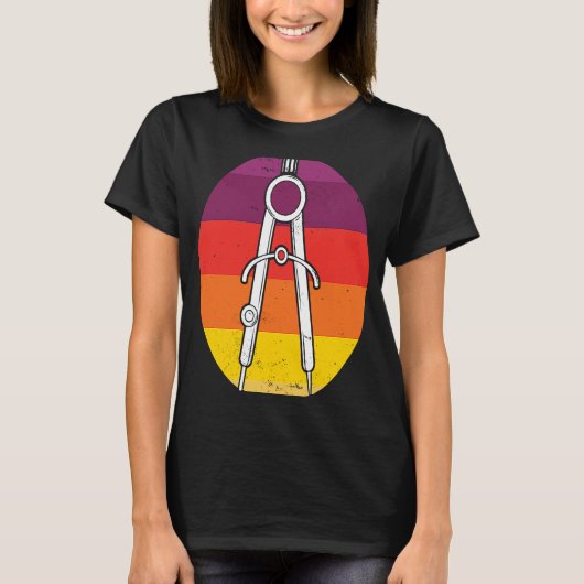 Architectuur I Compass I Retro Architect T-shirt (Voorkant)