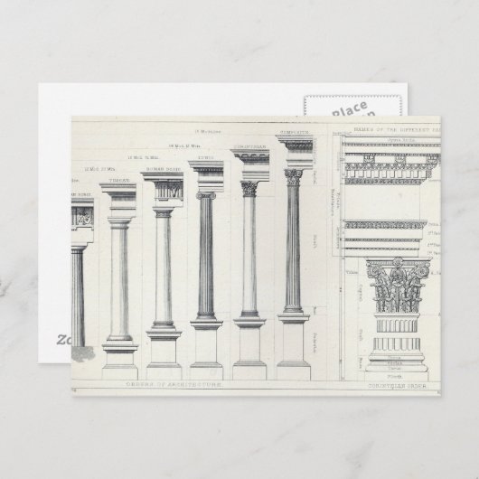 Architectuur I: Orders of Architecture Briefkaart (Voorkant / Achterkant)