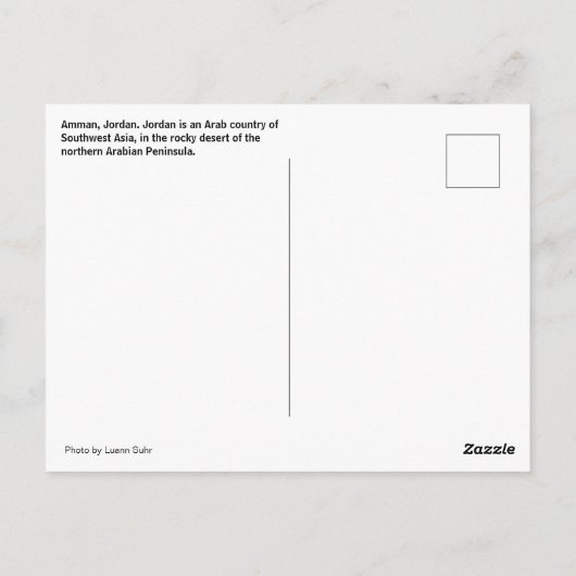 Architectuur in Jordanië - briefkaart (Achterkant)