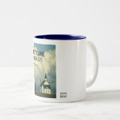 Architectuur in the Clouds mug Tweekleurige Koffiemok (Voorkant rechts)