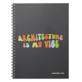 Architectuur is mijn vibe, groovy retro architect notitieboek (Voorkant)