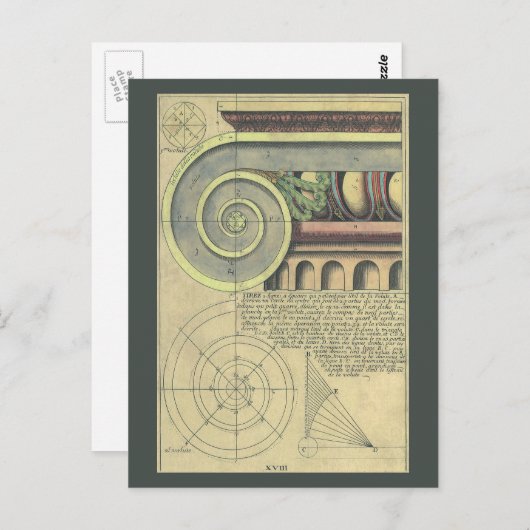 architectuur; Kapitaalvolume van Vignola Briefkaart (Voorkant / Achterkant)