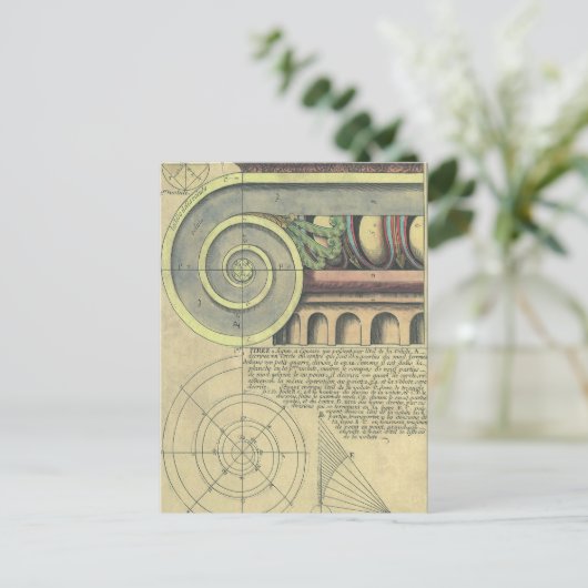  architectuur; Kapitaalvolume van Vignola Briefkaart (Staand voorkant)