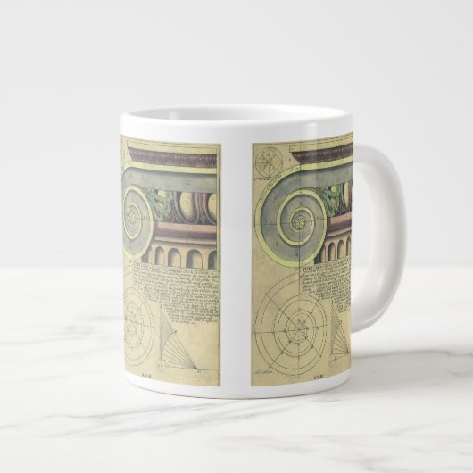  architectuur; Kapitaalvolume van Vignola Grote Koffiekop (Voorkant rechts)