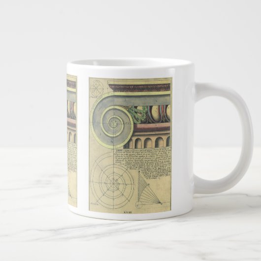  architectuur; Kapitaalvolume van Vignola Grote Koffiekop (Rechts)