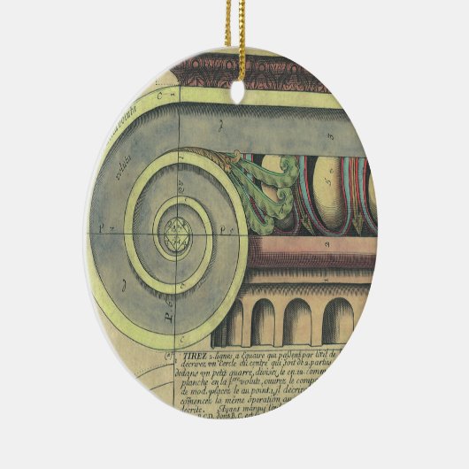  architectuur; Kapitaalvolume van Vignola Keramisch Ornament (Rechts)