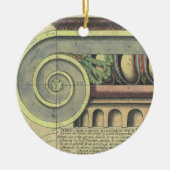  architectuur; Kapitaalvolume van Vignola Keramisch Ornament (Voorkant)