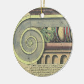  architectuur; Kapitaalvolume van Vignola Keramisch Ornament (Links)