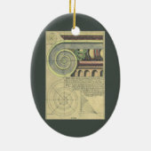  architectuur; Kapitaalvolume van Vignola Keramisch Ornament (Achterkant)