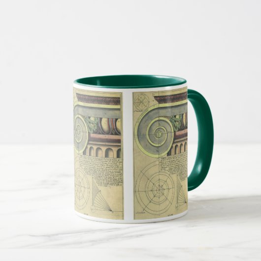  architectuur; Kapitaalvolume van Vignola Mok (Voorkant rechts)