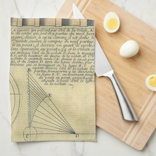 architectuur; Kapitaalvolume van Vignola Theedoek (Quarter Fold)