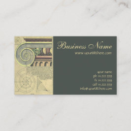  architectuur; Kapitaalvolume van Vignola Visitekaartje