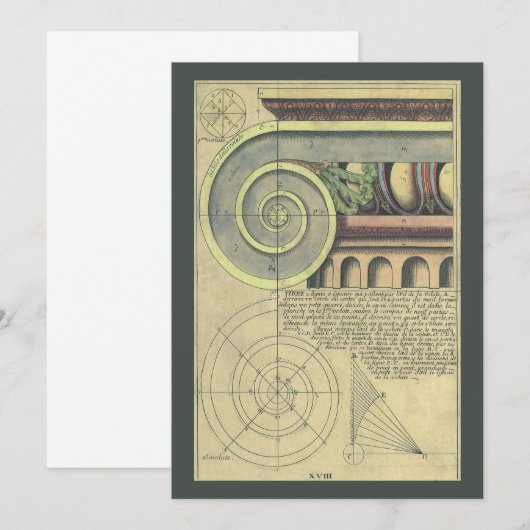  architectuur, kapitaalvolumeuitnodiging kaart (Voorkant / Achterkant)