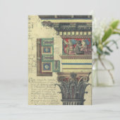  architectuur, kolom met cornice (Staand voorkant)