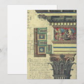  architectuur, kolom met cornice (Voorkant / Achterkant)