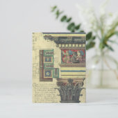  architectuur, kolom met cornice briefkaart (Staand voorkant)