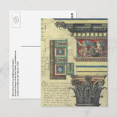  architectuur, kolom met cornice briefkaart (Voorkant / Achterkant)